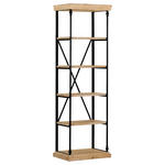 REGAL  60/196/43 cm Schwarz, Tannenholzfarben  - Tannenholzfarben/Schwarz, Design, Holz/Metall (60/196/43cm) - Landscape