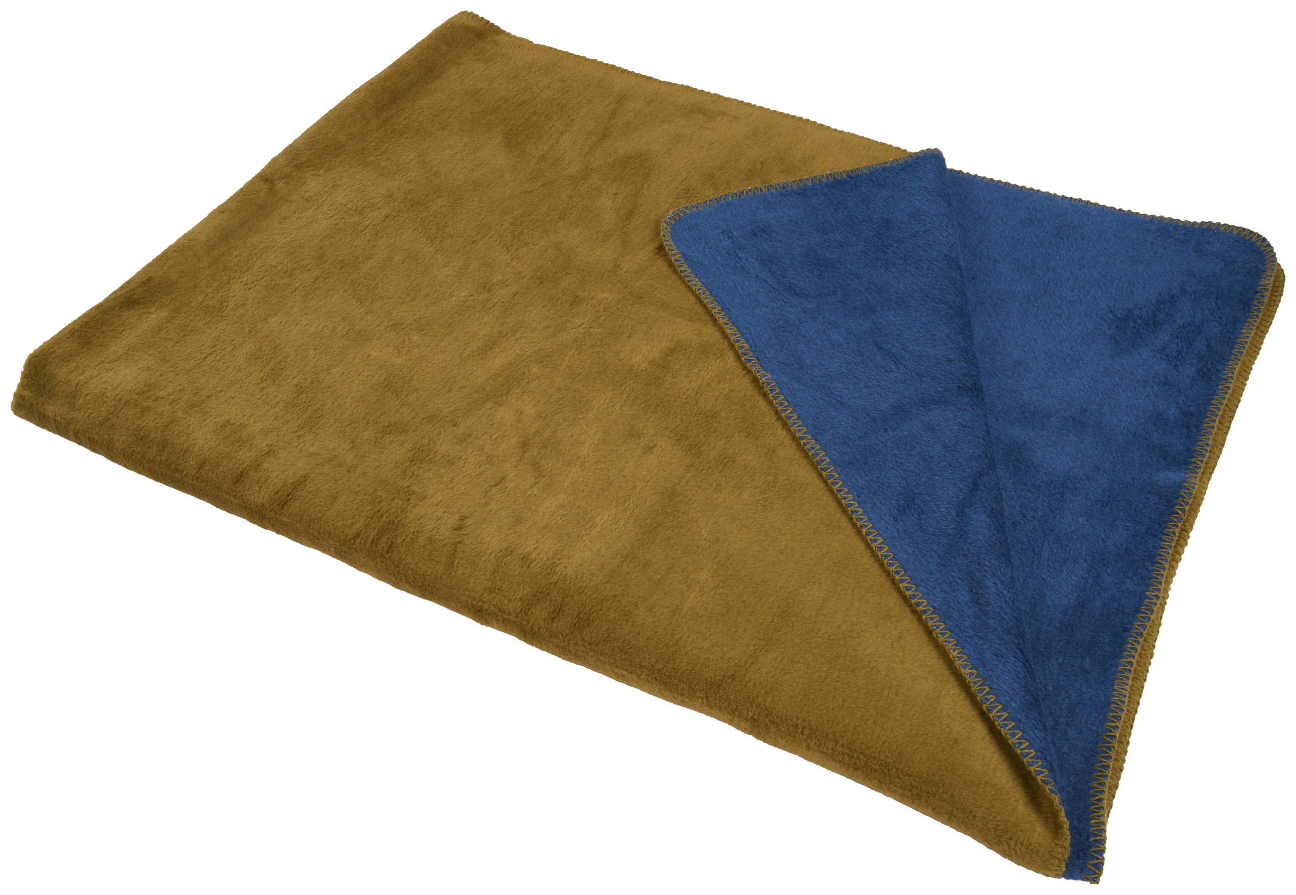 PĂTURĂ 150/200 cm  - verde închis/albastru, Basics, textil (150/200cm) - Novel
