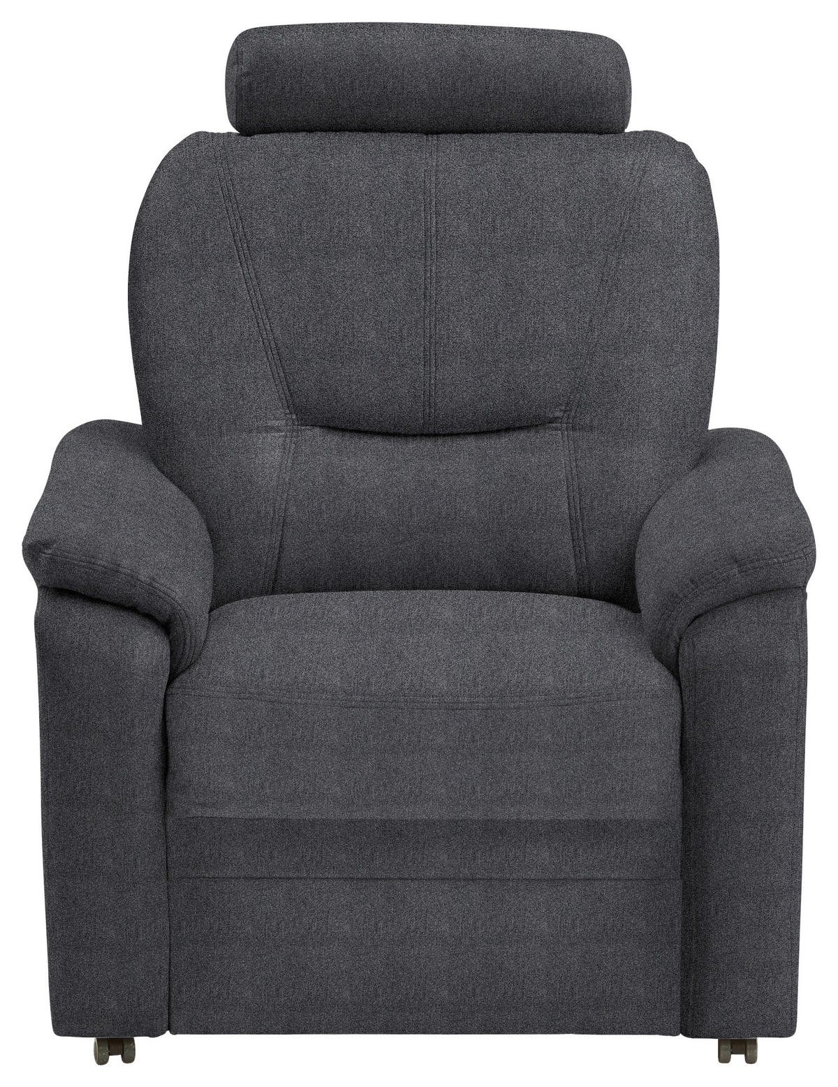FERNSEHSESSEL Chenille Dunkelgrau  - Dunkelgrau/Schwarz, Konventionell, Kunststoff/Textil (90/96/89cm) - Beldomo Comfort
