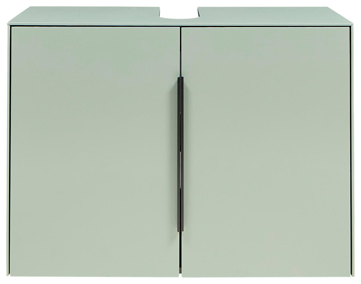 WASCHBECKENUNTERSCHRANK 80/60/33 cm  - Schwarz/Grün, Design, Holzwerkstoff/Kunststoff (80/60/33cm) - home24