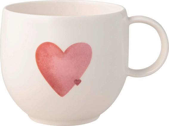 KAFFEEBECHER With Love  290 ml   - Weiß, LIFESTYLE, Keramik (12,5/9,5/8,5cm) - Villeroy & Boch