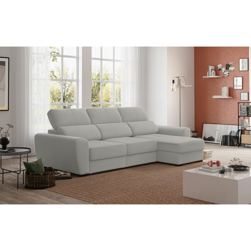Thumbnail - Carryhome Ecksofa, Sand, Textil, 4-Sitzer, Ottomane rechts, seitenverkehrt montierbar, L-Form, 285x177 cm, Made in EU, L...