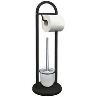 WC-BÜRSTENKOMBINATION - Chromfarben/Weiss, Basics, Kunststoff/Metall (19/63cm) - Sadena