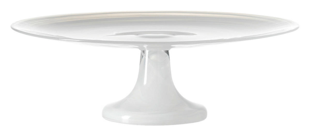 TORTATARTÓ ÁLLVÁNY   31/31/10 cm  - fehér, Design, Üveg (31/31/10cm) - Leonardo