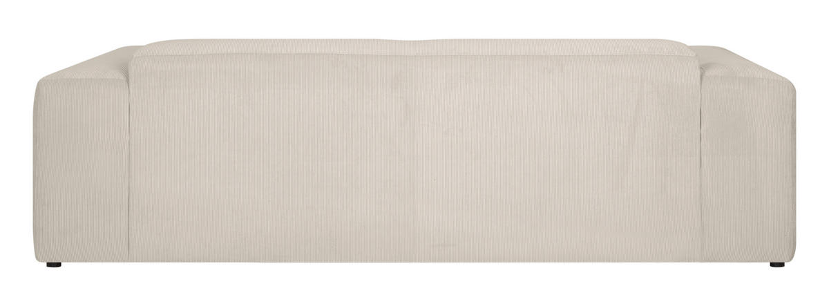 3-SITZER-SOFA in Cord Creme  - Creme/Schwarz, Design, Kunststoff/Textil (247/75/104cm) - MID.YOU