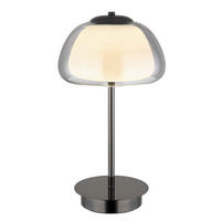 LED-TISCHLEUCHTE 25/46 cm   - Weiß/Grau, Design, Glas (25/46cm) - Globo