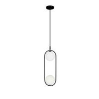 HÄNGLAMPA Cordel  - vit/svart, Design, metall (18.5/15/140cm)