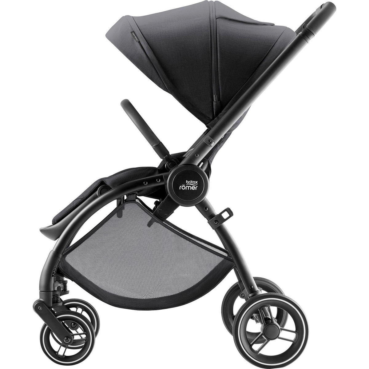 KINDERWAGENSET  Rio Set  Carbon Black  - Schwarz/Grau, Basics, Textil/Metall (55/120/93cm) - Britax Römer