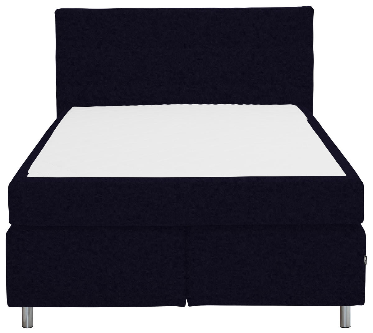 BOXSPRINGBETT 140/200 cm  in Schwarz  - Alufarben/Schwarz, KONVENTIONELL, Textil/Metall (140/200cm) - Dieter Knoll