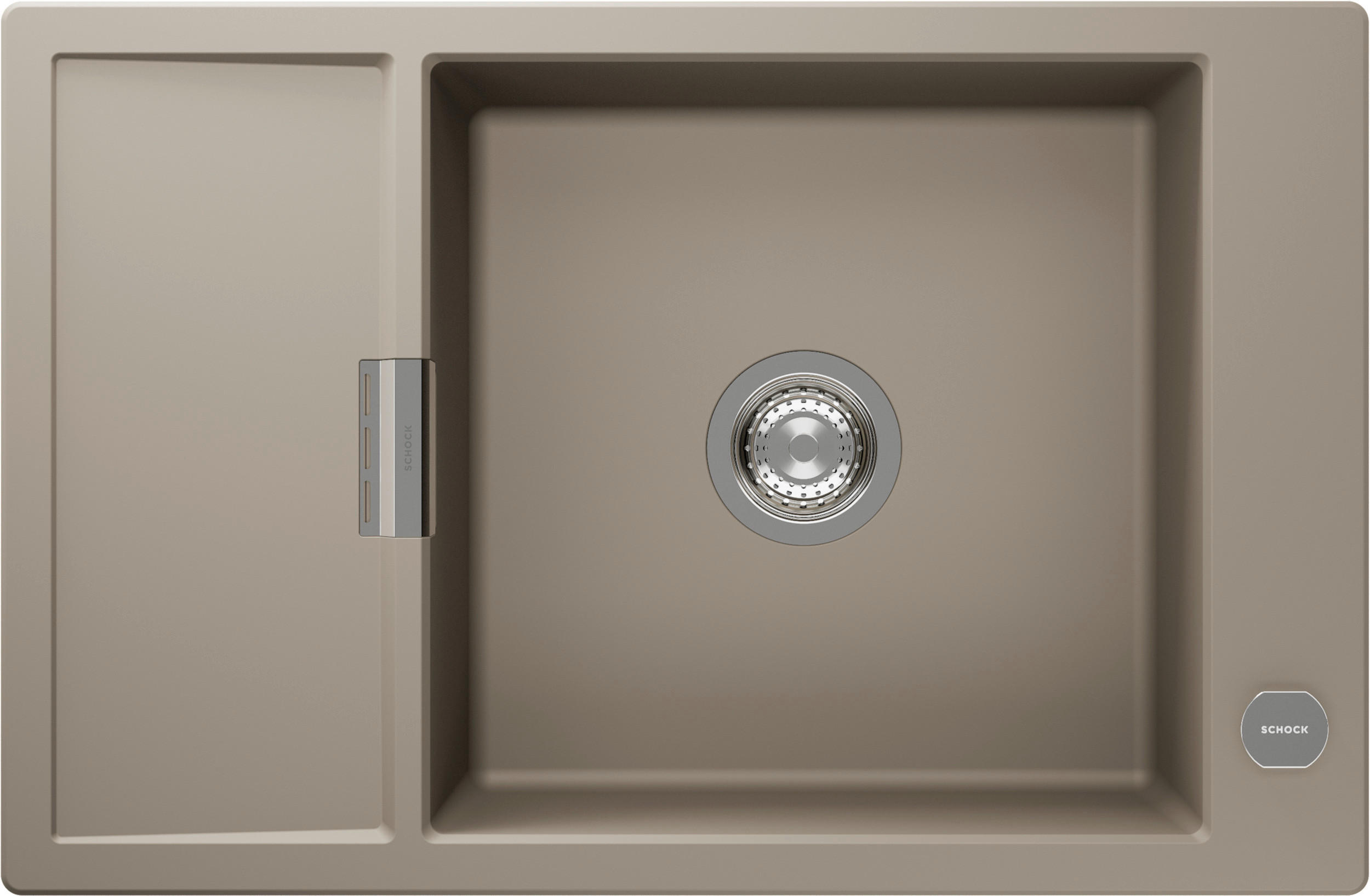 SPÜLE MOND100XSATWI  - Beige, Basics, Stein (78/30,5/51cm) - Schock