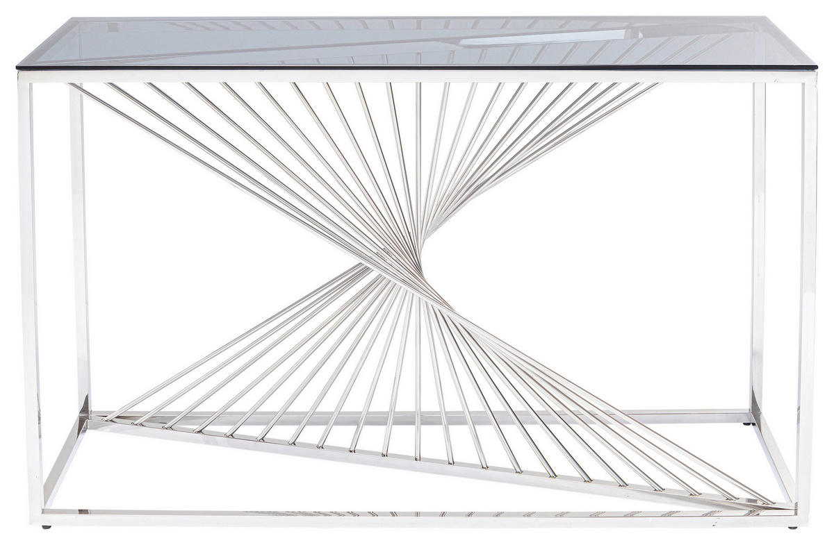 KONSOLENTISCH Silberfarben  - Silberfarben, Design, Glas/Metall (120/40/78cm) - Kare-Design