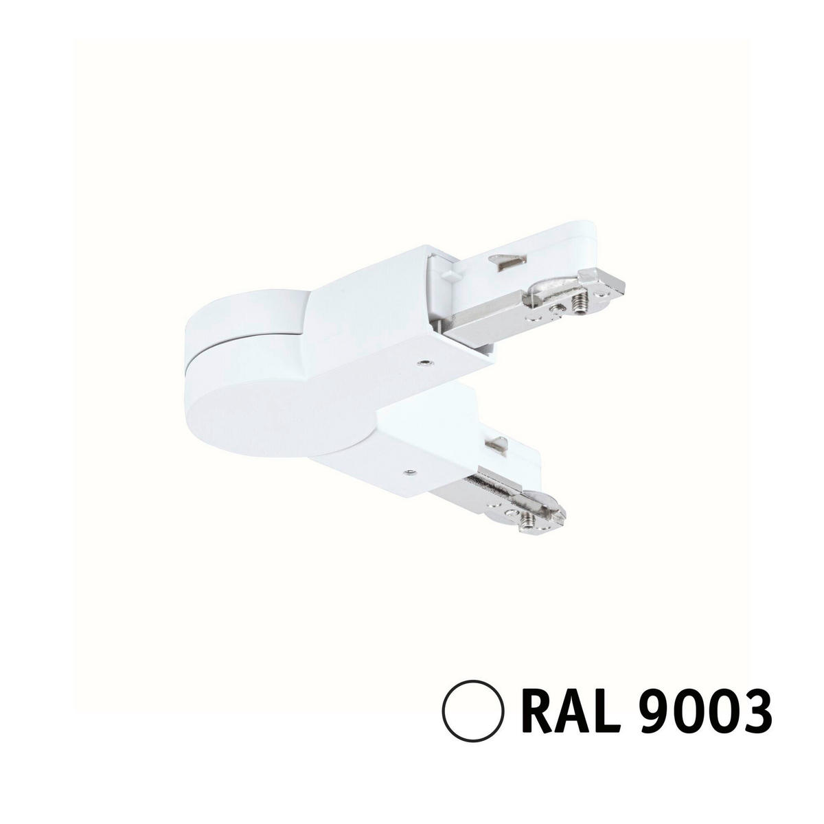 SCHIENENSYSTEM-VERBINDER - Weiß, Basics, Metall (18,9/1,8/3,6cm) - Paulmann