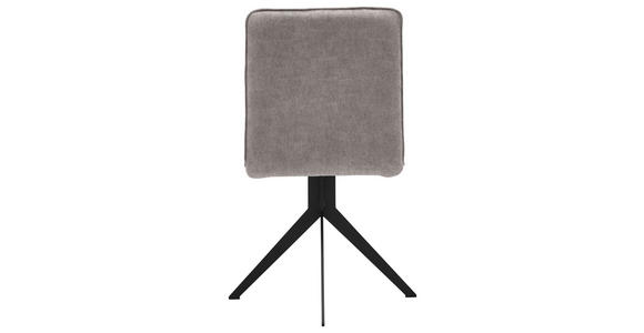 STUHL in Stahl Webstoff Metall, Textil - Hellbraun/Schwarz, Design, Textil/Metall (46,5/87/64cm) - Voleo