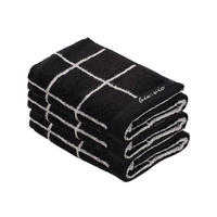 HANDTUCHSET Schwarz, Silberfarben  - Silberfarben/Schwarz, Natur, Textil (50/100cm) - Bio:Vio