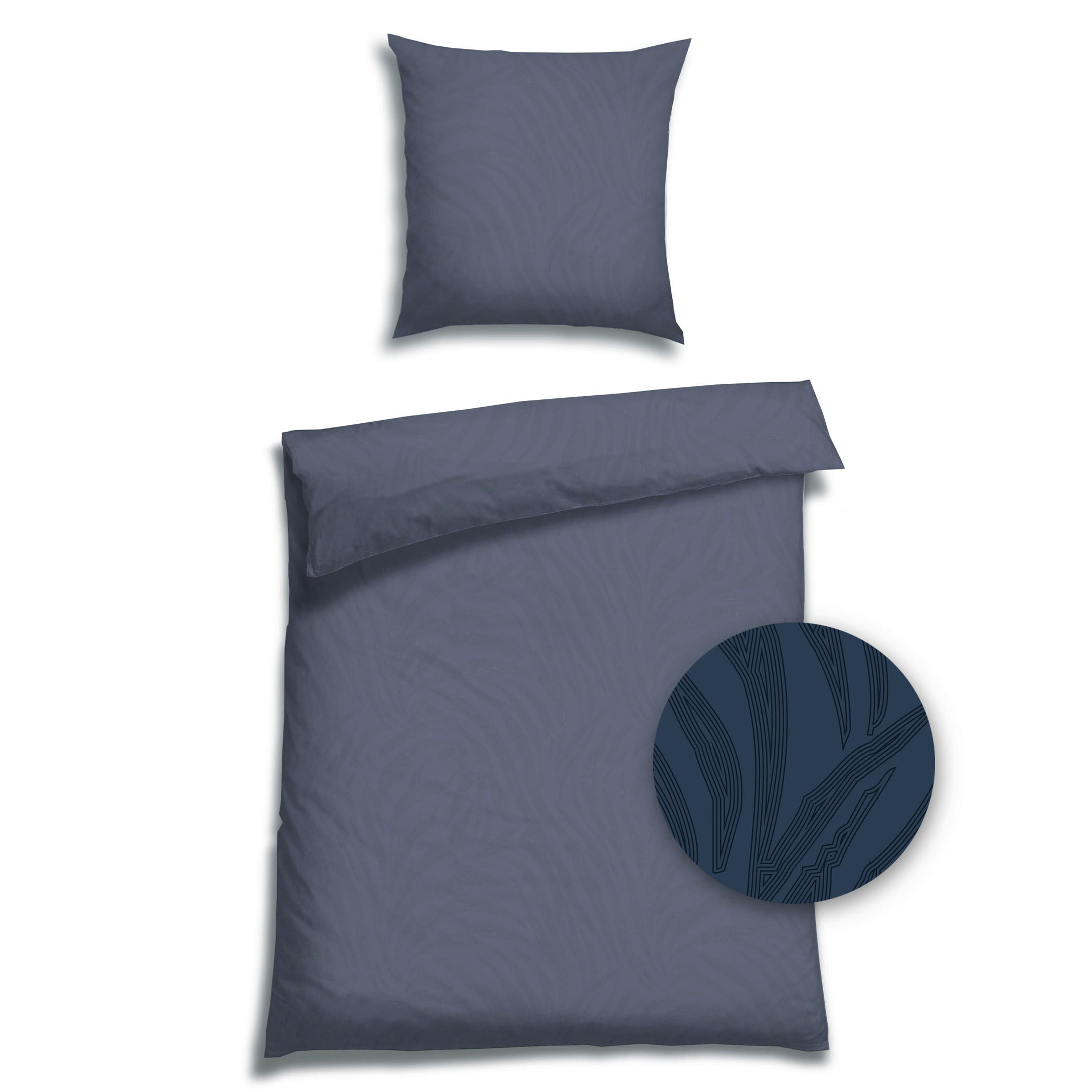 BETTWÄSCHE 2-teilig Flanell 135/200 cm  - Dunkelblau, Basics, Textil (135/200cm) - Florella