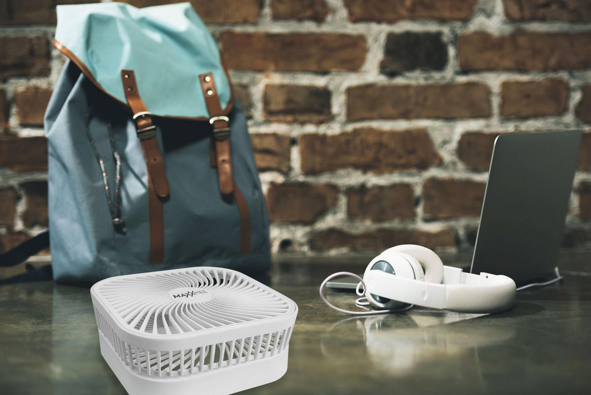 MINI-VENTILATOR MAXXMEE - Weiß, KONVENTIONELL, Kunststoff/Metall (19,7/9,3/19,7cm)