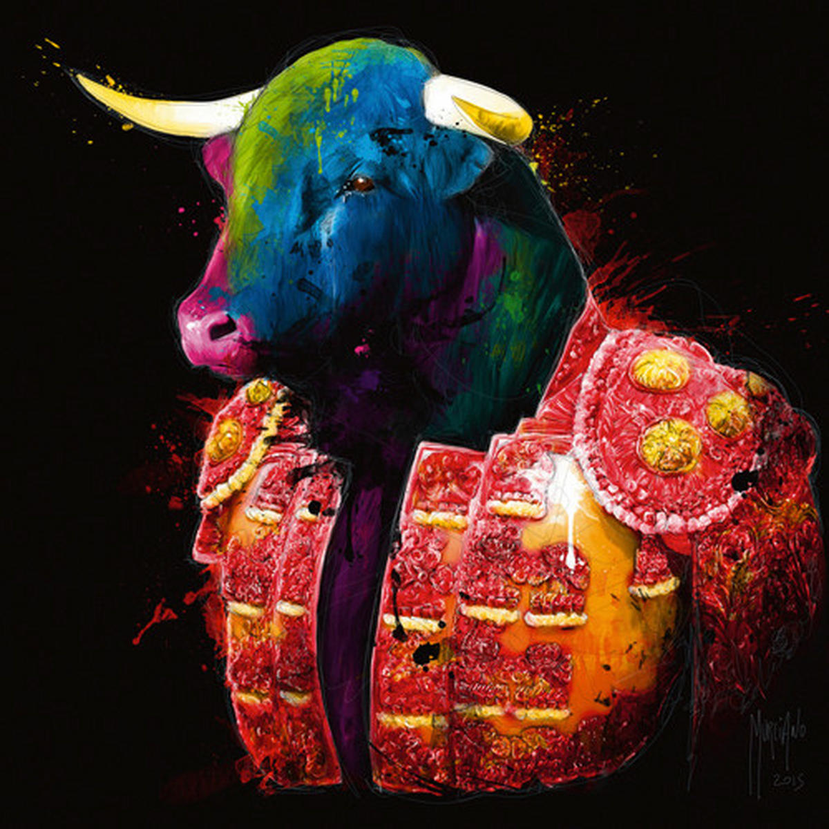 KUNSTDRUCK 14/14 cm  - Multicolor/Schwarz, Basics, Papier (14/14cm) - Monee