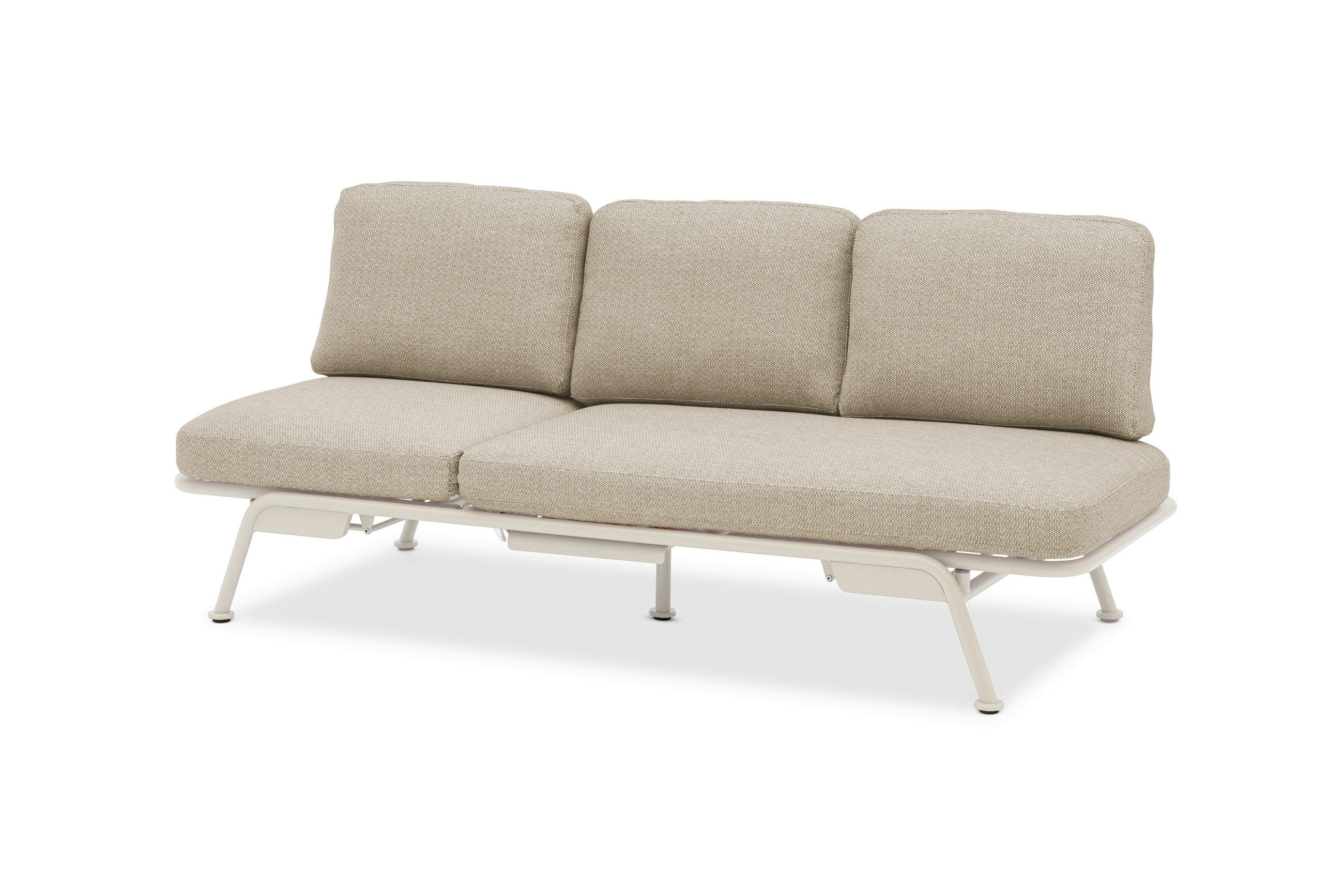 LOUNGESOFA  - Naturfarben, Modern, Textil/Metall (198/78/81cm) - Zebra 