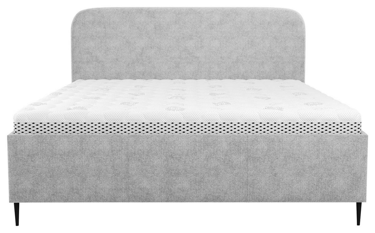 STOPPAD SÄNG 140/200 cm  i ljusgrå  - ljusgrå/svart, Modern, metall/trämaterial (140/200cm) - MID.YOU