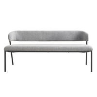 SITZBANK in Metall, Textil Grau  - Schwarz/Grau, MODERN, Textil/Metall (203/80/56cm) - Schöner Wohnen