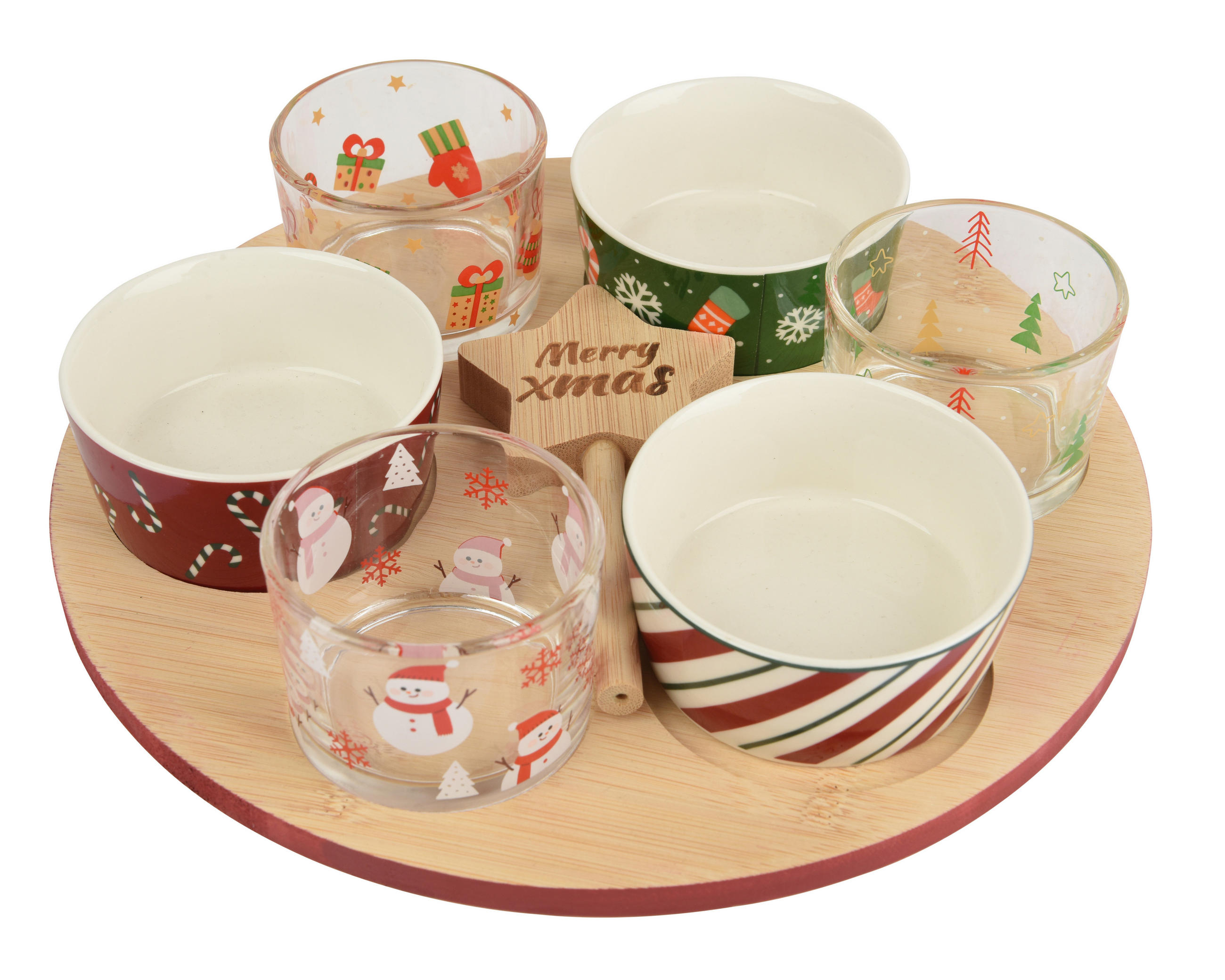 SNACKSCHALENSET  - Multicolor, LIFESTYLE, Keramik (26/26cm)