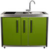 OUTDOORKÜCHE - Edelstahlfarben/Grün, Basics, Metall (127/98/62cm)