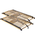 LATTENROST 90/200 cm Mittelzone verstellbar, Birke  - Birkefarben/Buchefarben, Basics, Holz/Kunststoff (90/200cm) - Sleeptex