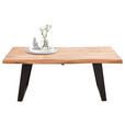 COUCHTISCH in Holz, Metall 115/70/45 cm  - Schwarz/Akaziefarben, KONVENTIONELL, Holz/Metall (115/70/45cm) - Carryhome