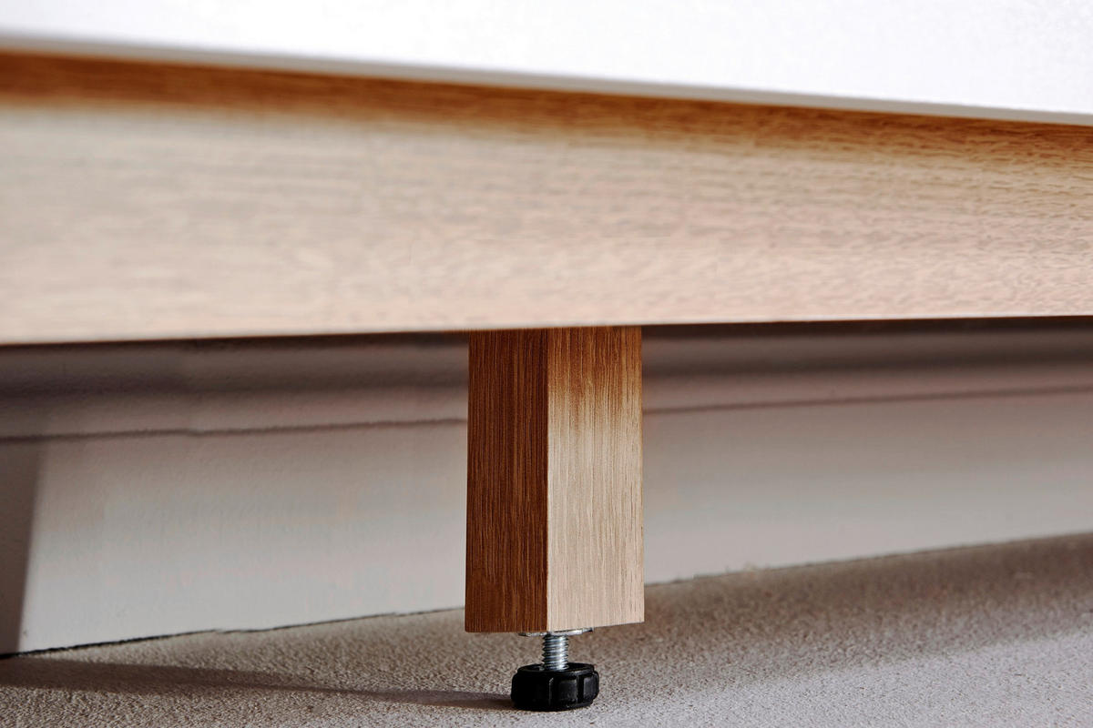 SIDEBOARD  in 160/77/39 cm  - Eichefarben/Alufarben, KONVENTIONELL, Holzwerkstoff/Metall (160/77/39cm) - Livetastic