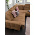 ECKSOFA in Webstoff Braun  - Schwarz/Braun, Design, Holz/Textil (302/216cm) - Xora