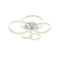 LED-DECKENLEUCHTE Ravello 105/86/22,5 cm   - Weiß, Design, Kunststoff/Metall (105/86/22,5cm)