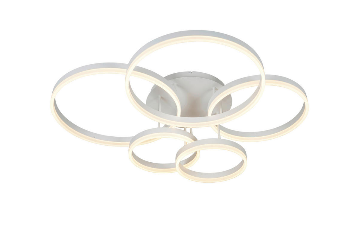 LED-DECKENLEUCHTE Ravello 105/86/22,5 cm   - Weiß, Design, Kunststoff/Metall (105/86/22,5cm)