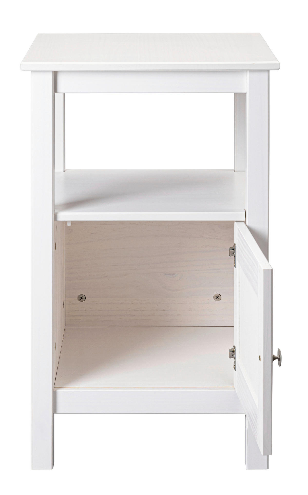 KOMODA   45/76/45 cm   bijela  - bijela/boje srebrnog hrasta, Moderno, drvo (45/76/45cm)