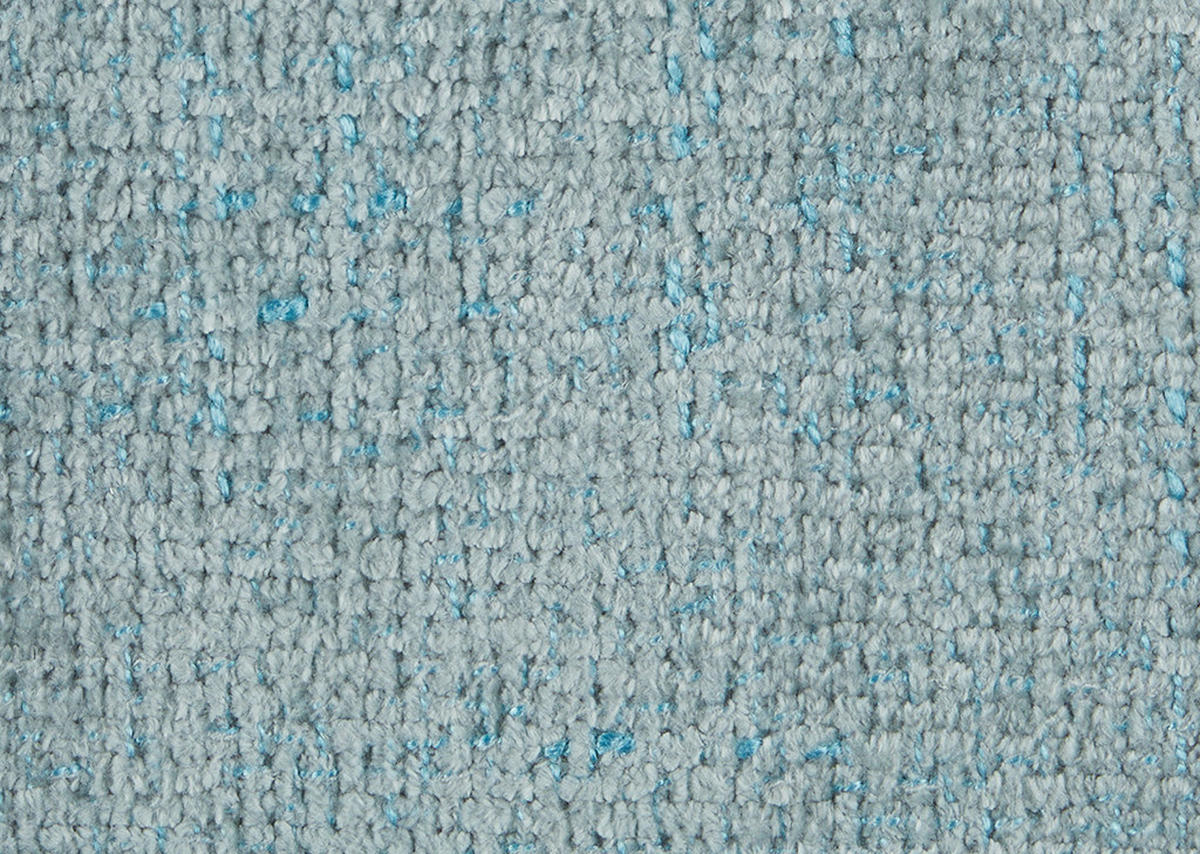 ECKSOFA in Chenille Hellblau  - Schwarz/Hellblau, Design, Textil/Metall (222/323cm) - Beldomo Style