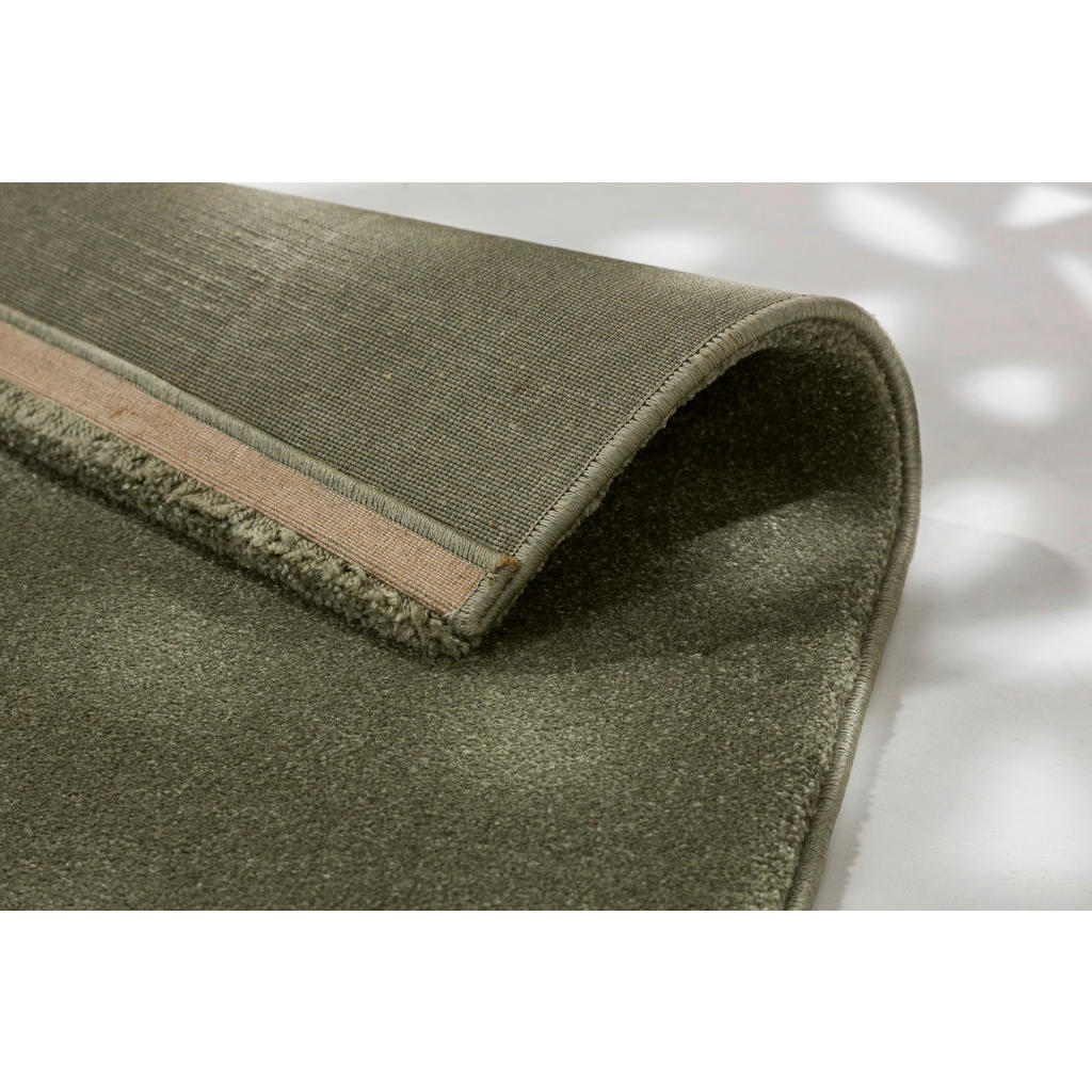 Thumbnail - Novel Webteppich Barletta, Olivgrün, Textil, Uni, rechteckig, 200x290 cm, für Fußbodenheizung geeignet, in verschiedenen...