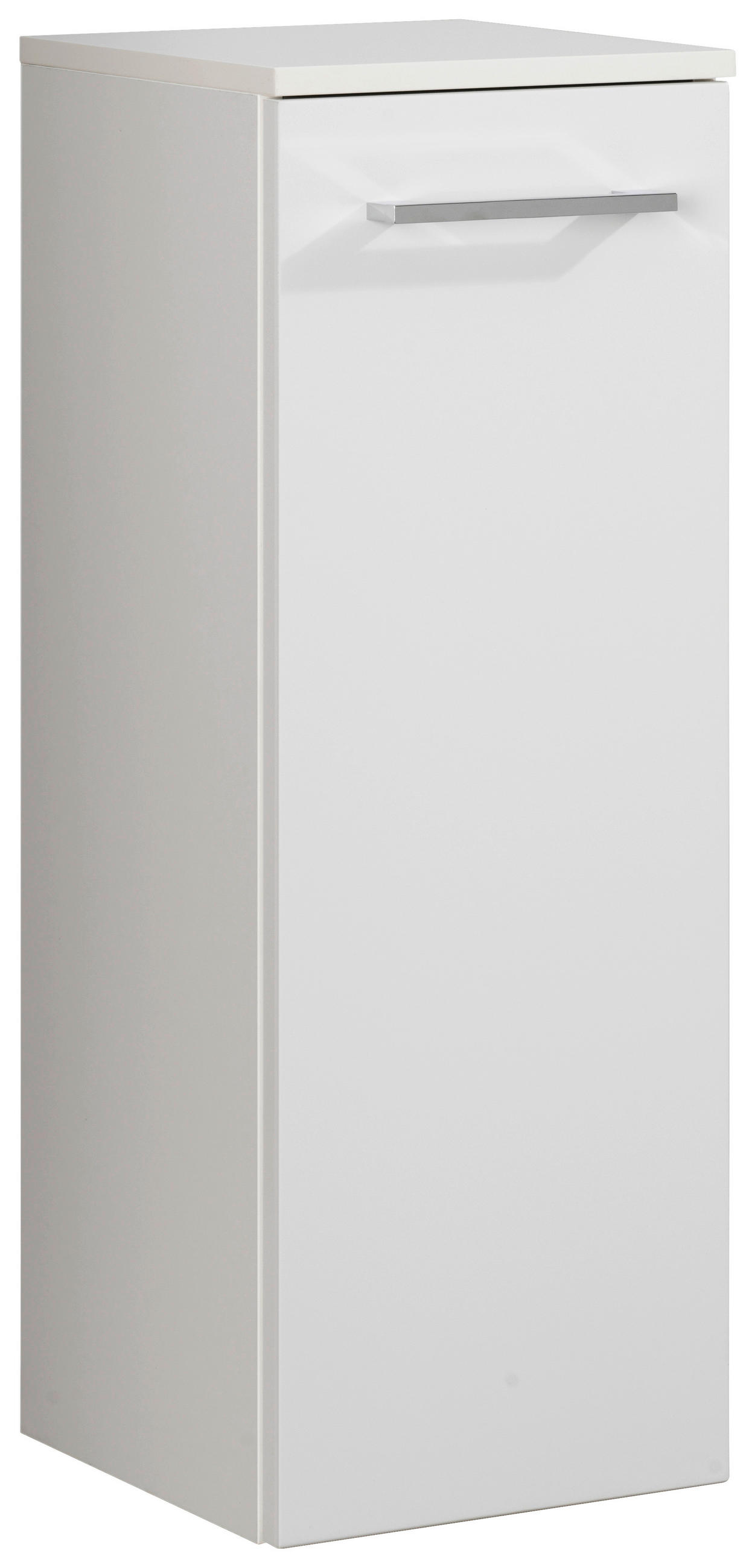 UNTERSCHRANK 30,5/81/32 cm - Silberfarben/Weiß, MODERN, Glas/Holzwerkstoff (30,5/81/32cm) - Voleo