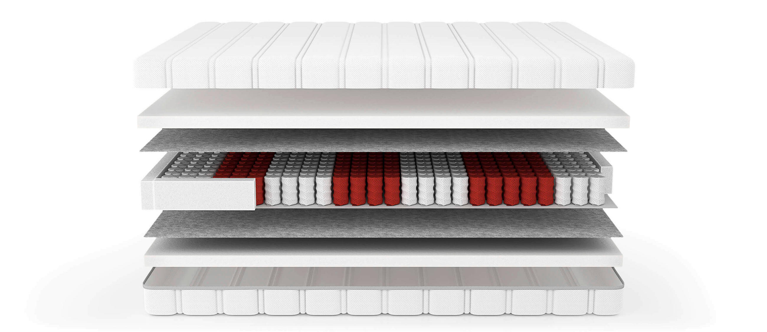 Thumbnail - Livetastic Taschenfederkernmatratze Star H4, Weiß, Textil, H4, Füllung: Schaumstoff, Taschenfederkern, 80x220 cm, Bezug ...