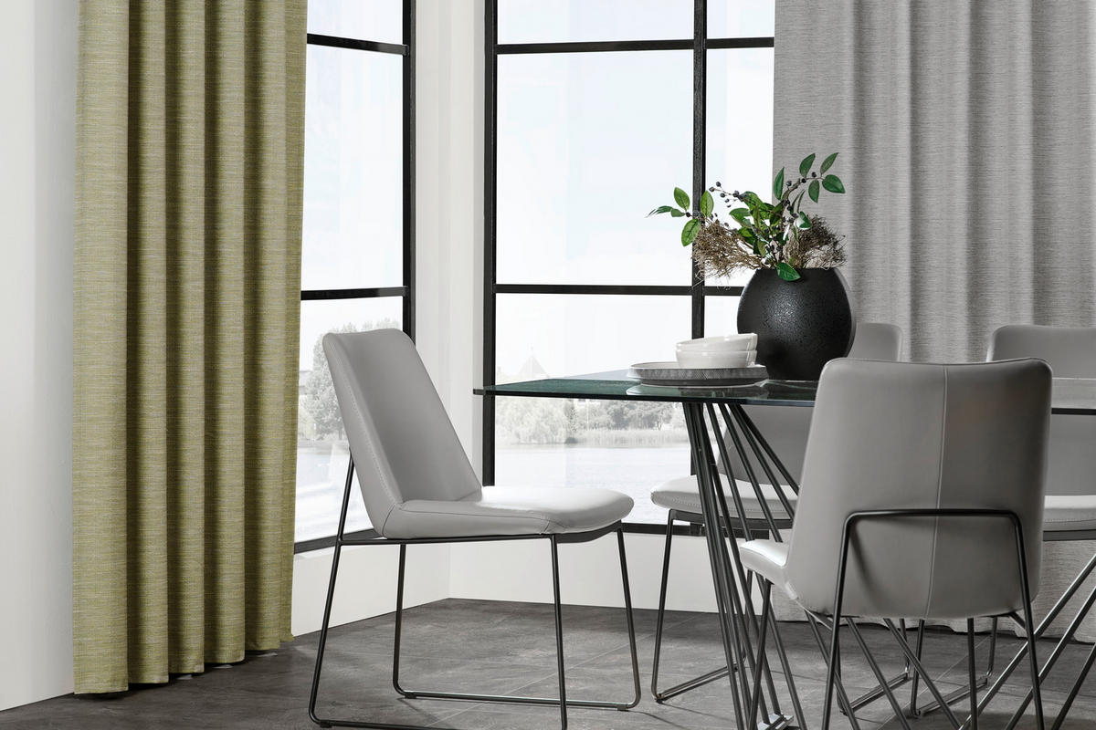 HOTOVÝ ZÁVĚS, neprůsvitné, 140/245 cm - zelená, Basics, textil (140/245cm) - Esposa