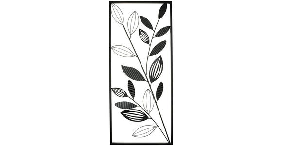 WANDDEKO Metall  - Schwarz, Natur, Metall (35,5/81,5cm) - Ambia Home