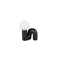 TISCHLEUCHTE Quinn 16,5/21,5/15 cm  - Schwarz/Weiß, Trend, Glas/Keramik (16,5/21,5/15cm)