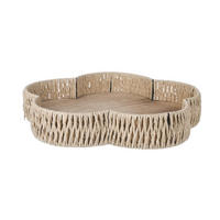 ÚLOŽNÝ KOŠÍK, kov, papier, kompozitné drevo - prírodná farba, Trend, kov/kompozitné drevo (34,5/6,5cm) - Ambia Home