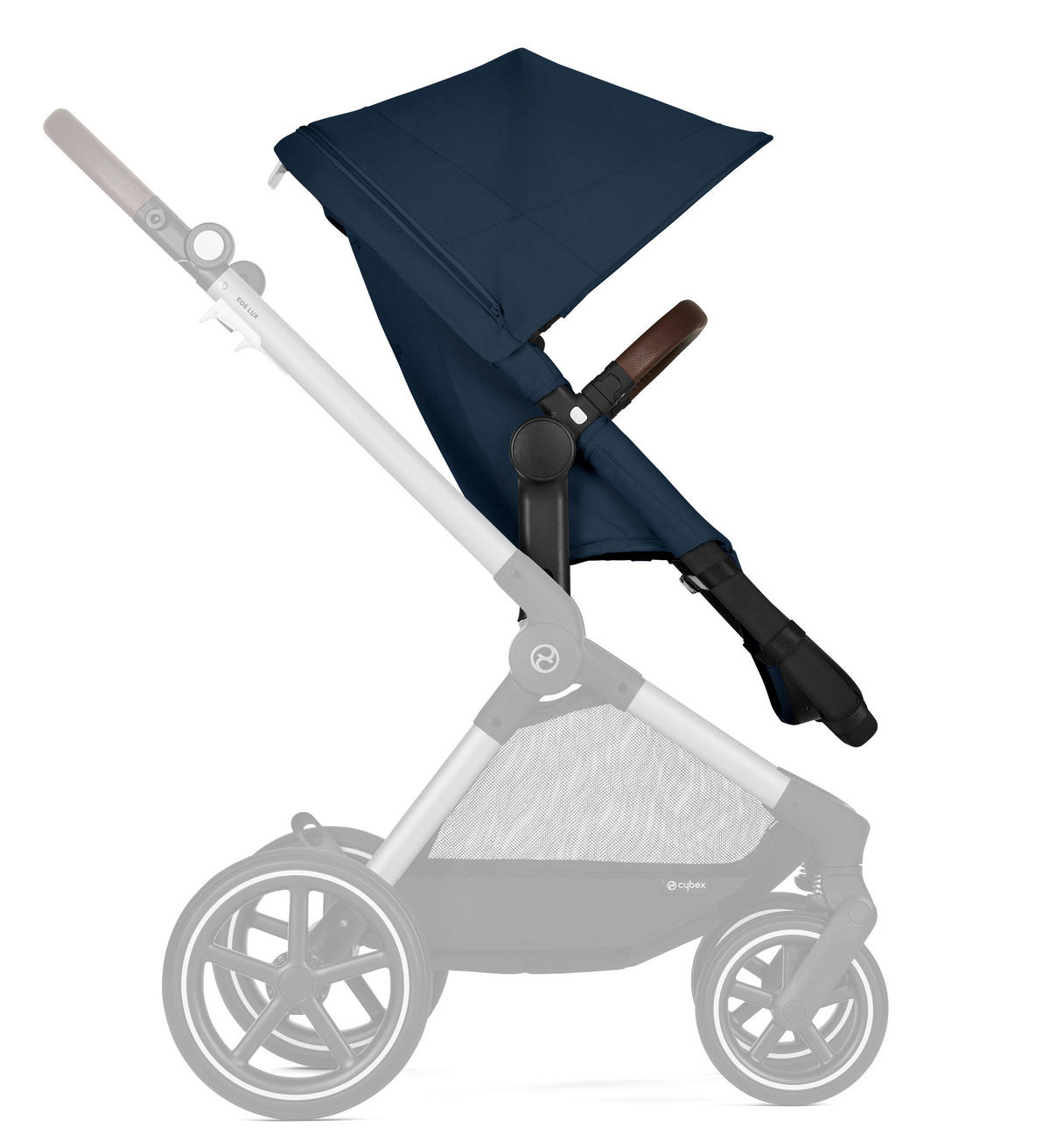 KINDERWAGENSET Eos Lux  - Silberfarben/Dunkelblau, Basics, Textil/Metall (85/61/116cm) - Cybex