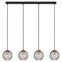 HÄNGELEUCHTE 100/16/150 cm    - Messingfarben/Schwarz, Basics, Metall (100/16/150cm) - Globo