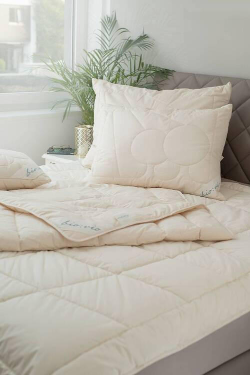 CELOROČNÍ PŘIKRÝVKA, 140/220 cm,  - přírodní barvy, Basics, textil (140/220cm) - Bio:Vio