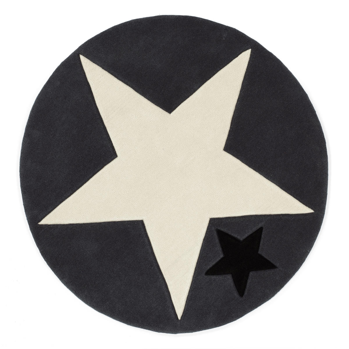 KINDERTEPPICH 130 cm Rock Star  - Dunkelgrau/Schwarz, Trend, Naturmaterialien/Textil (130cm)