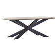 ESSTISCH in Holz, Metall 200/100/77 cm  - Schwarz/Akaziefarben, Design, Holz/Metall (200/100/77cm) - Ambia Home