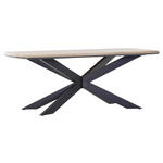 ESSTISCH in Holz, Metall 200/100/77 cm  - Schwarz/Akaziefarben, Design, Holz/Metall (200/100/77cm) - Ambia Home