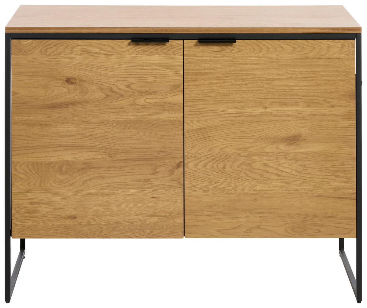 SIDEBOARD Eichefarben  105/80/45 cm  - Eichefarben/Schwarz, Design, Holzwerkstoff/Metall (105/80/45cm) - Lomoco