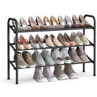 SCHUHREGAL Schwarz  - Schwarz, Trend, Metall (83/58/23cm) - Boxxx