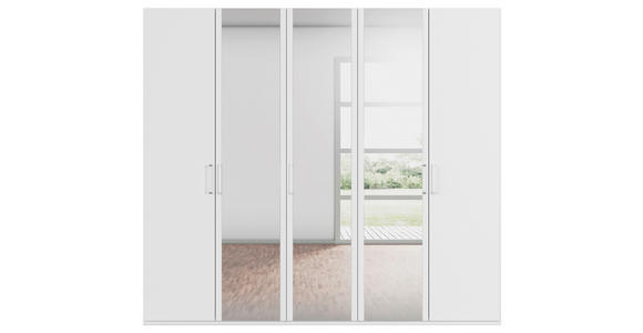 DREHTÜRENSCHRANK 251/223/60 cm 5-türig Weiß - Weiß, Design, Glas/Holzwerkstoff (251/223/60cm) - Novel